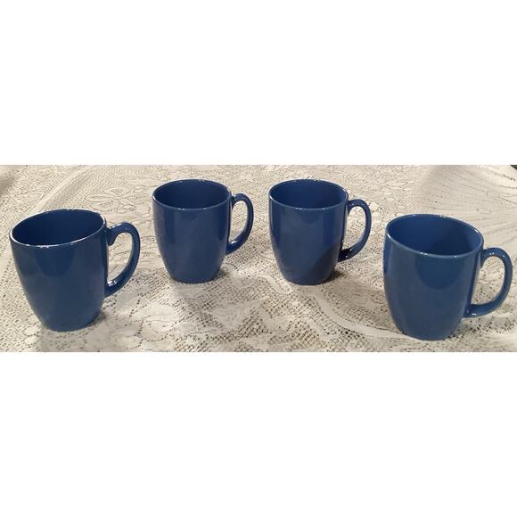 Corelle Coordinates Coffee Cups ~ Set Of 4 ~ Blue - Picture 1 of 10